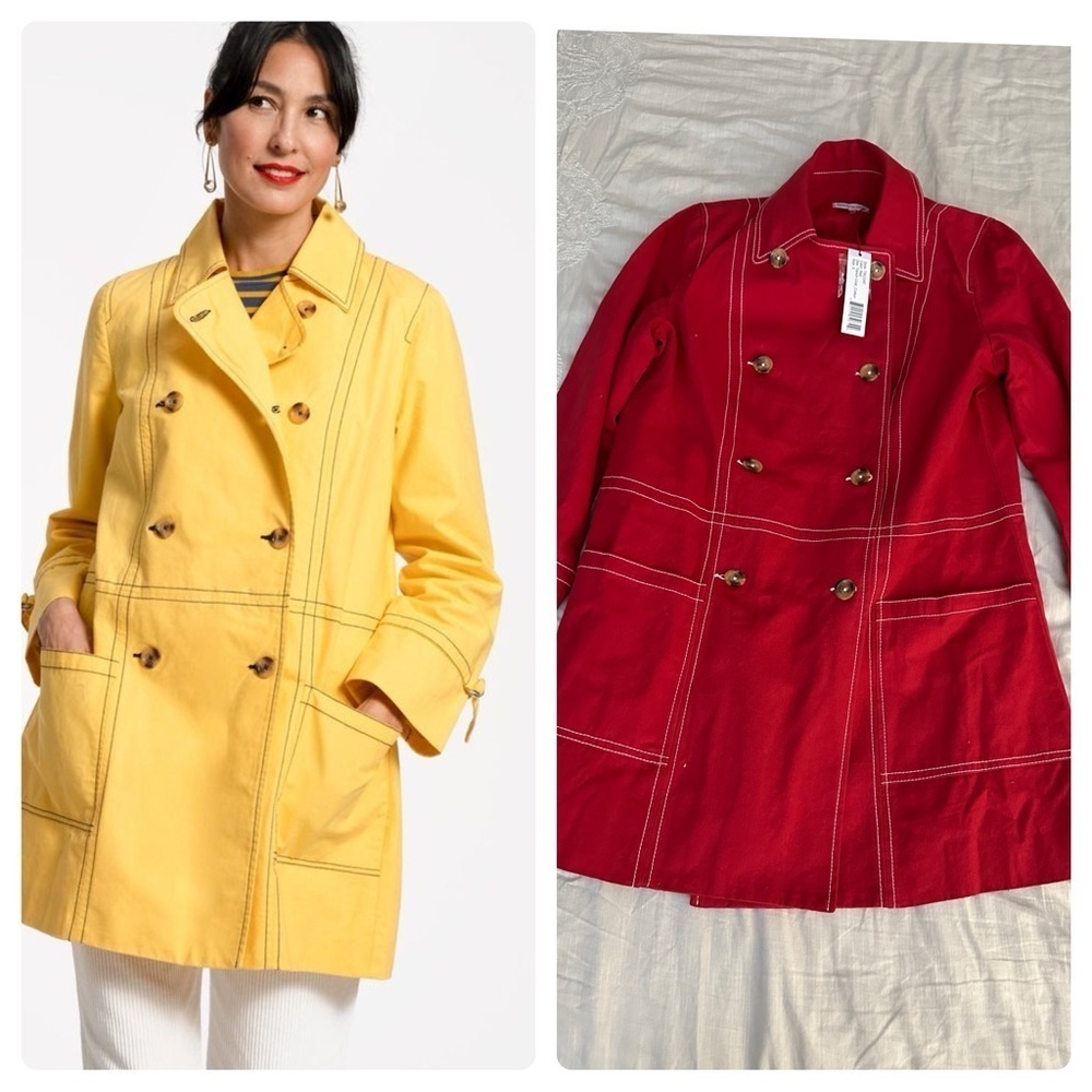 NWT Frances Valentine Trench Coat Red